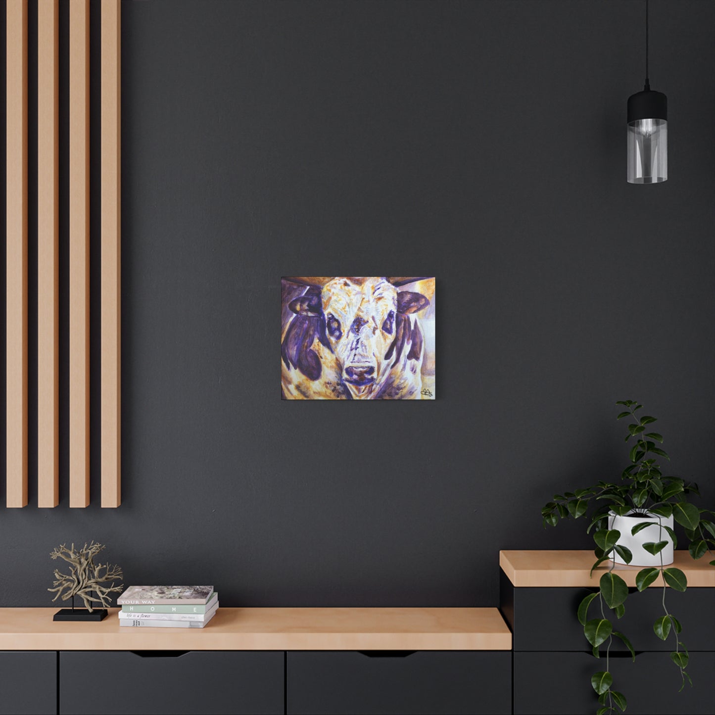 Gazing Cow Canvas