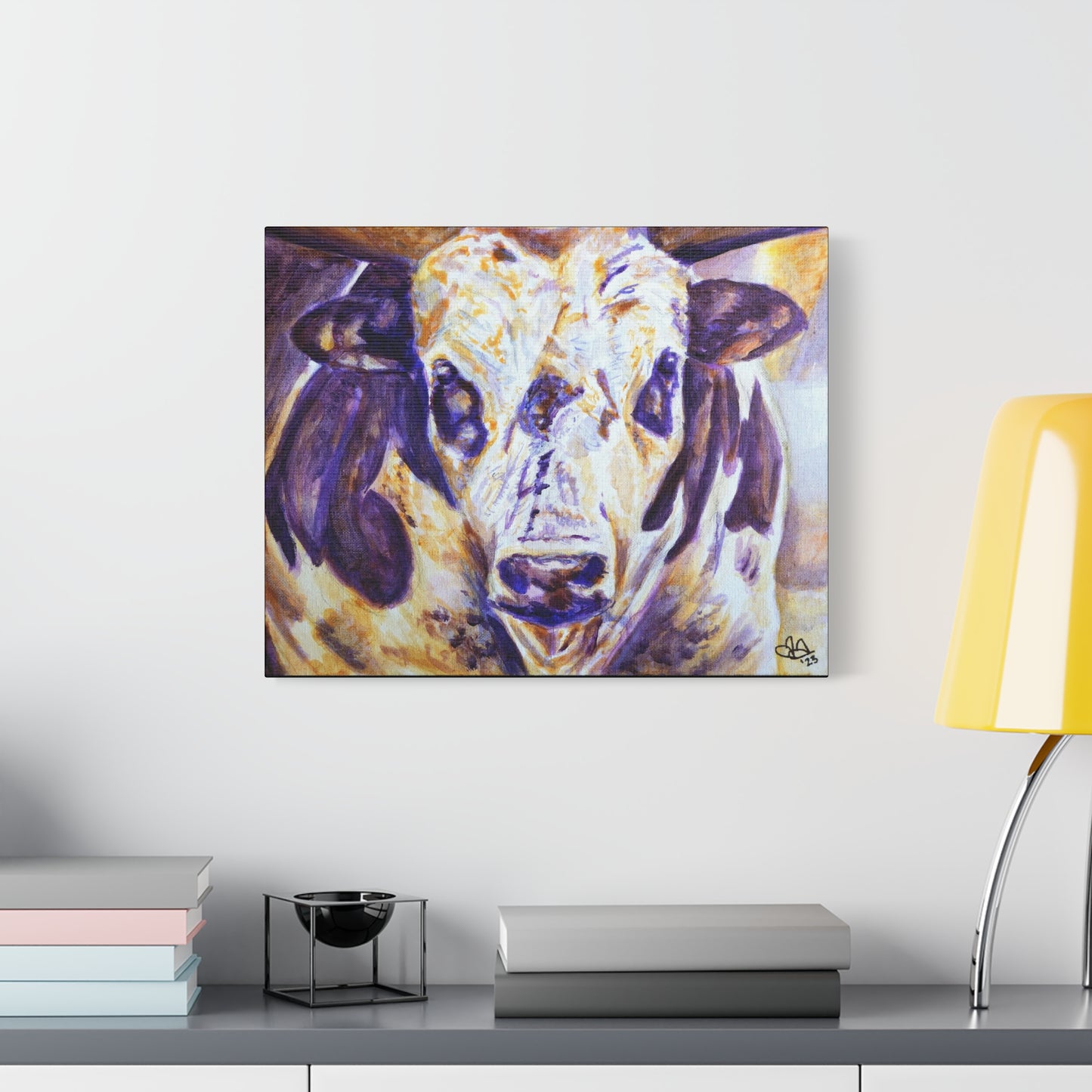 Gazing Cow Canvas
