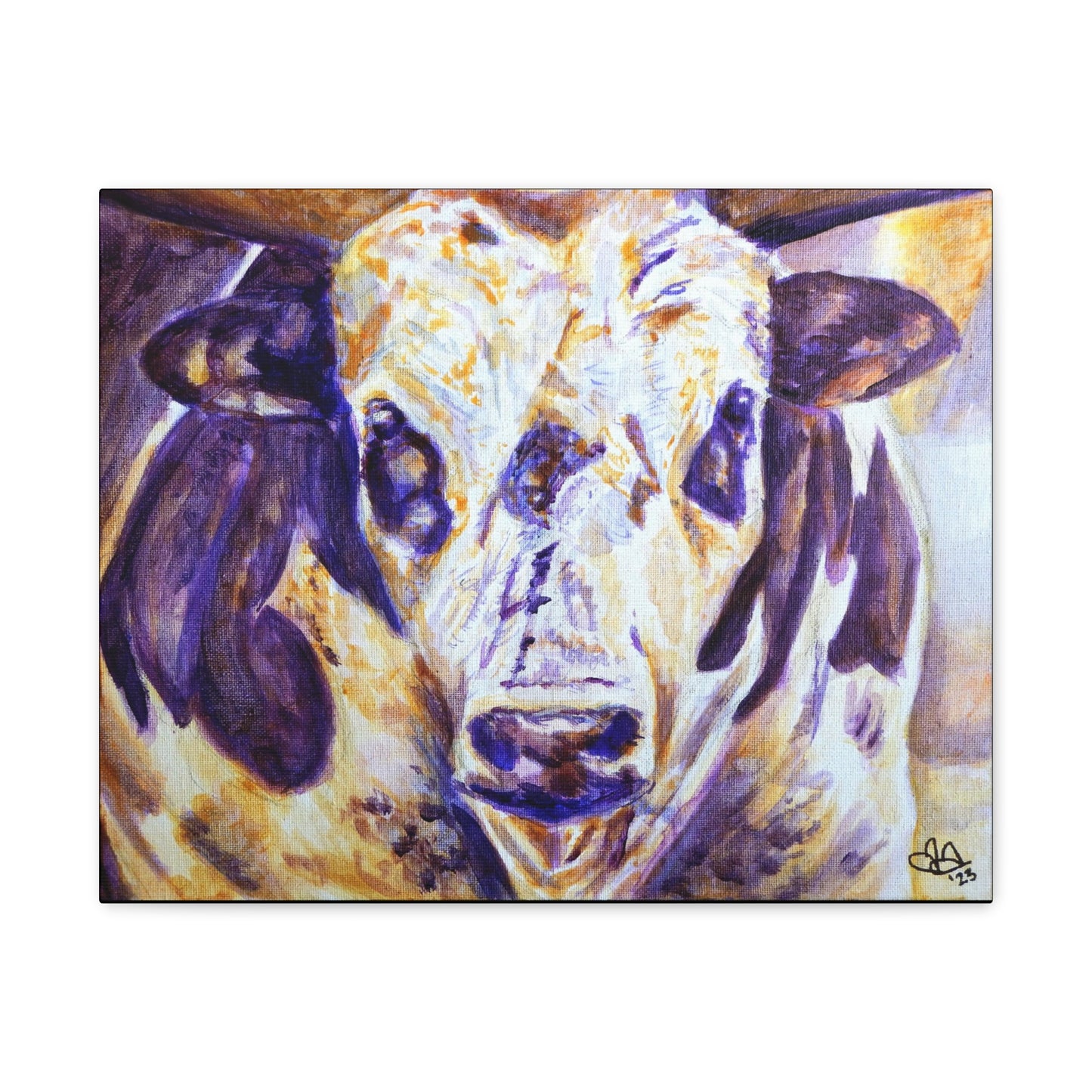 Gazing Cow Canvas