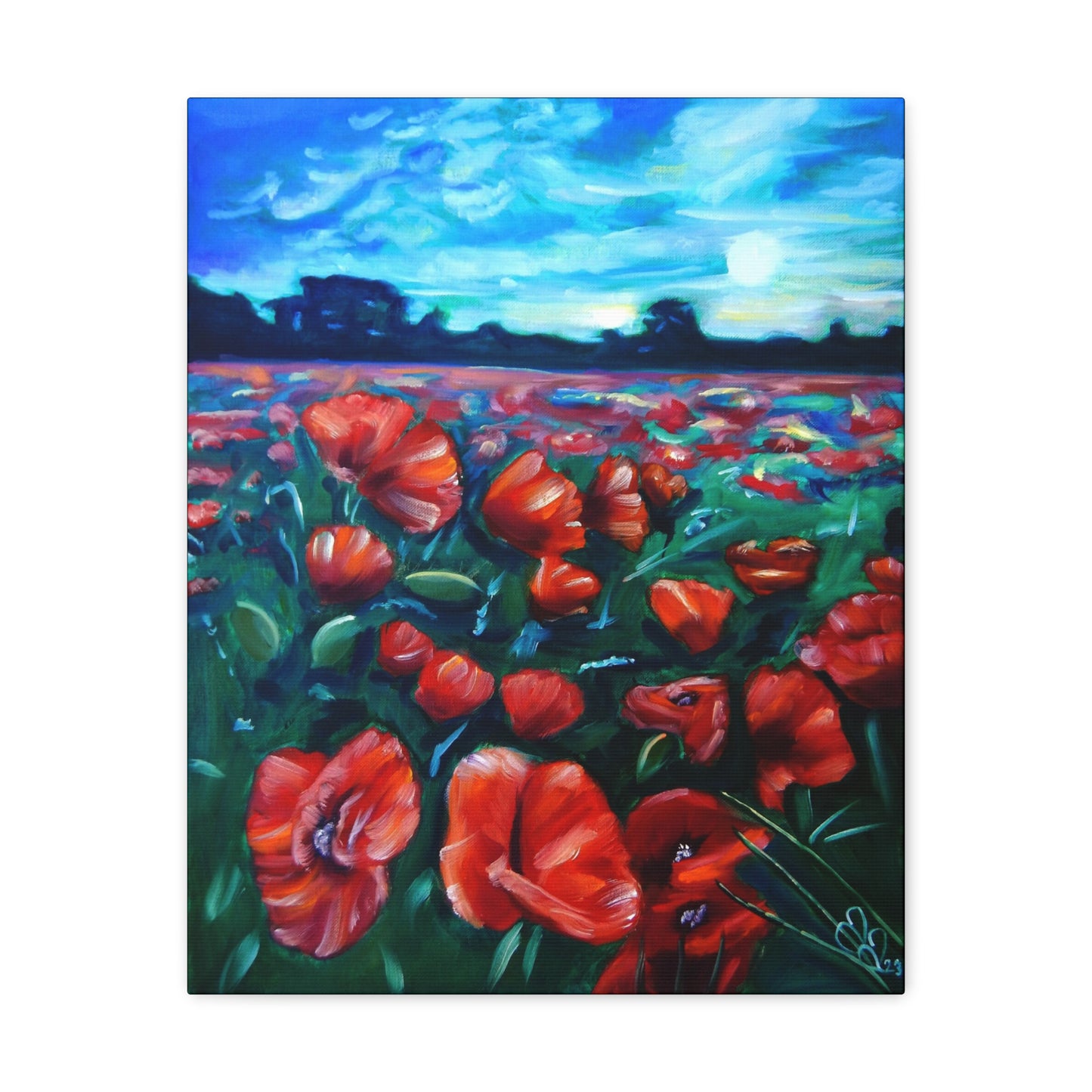 Field Of Poppies Canvas