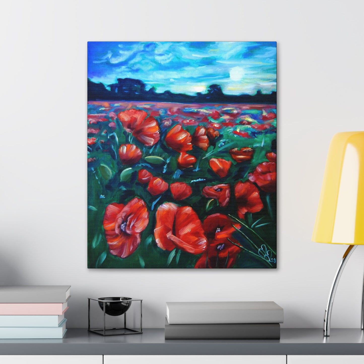 Field Of Poppies Canvas