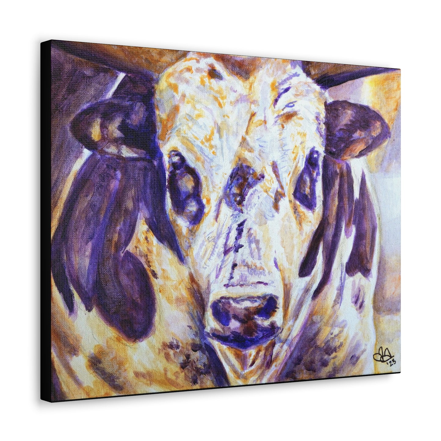 Gazing Cow Canvas