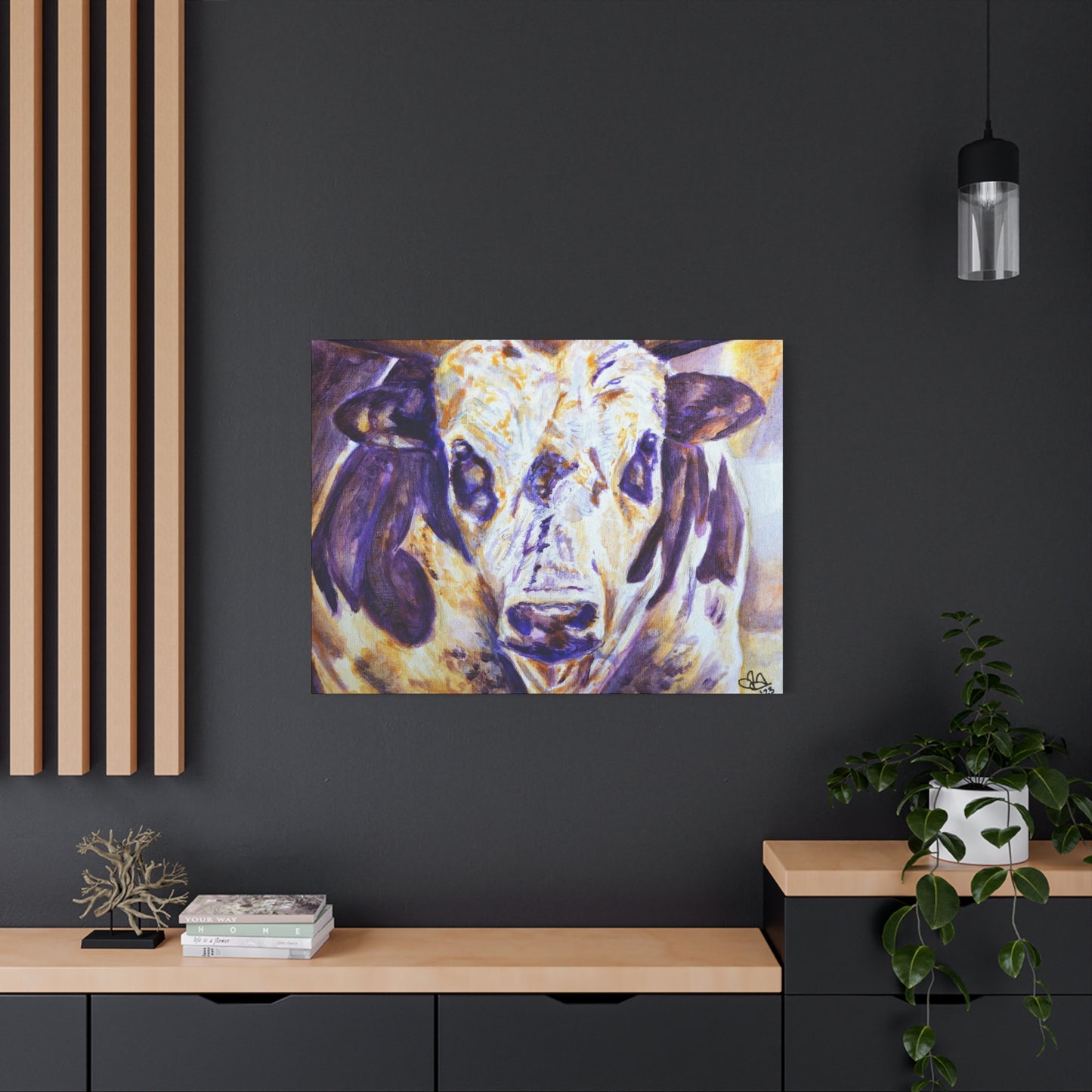 Gazing Cow Canvas