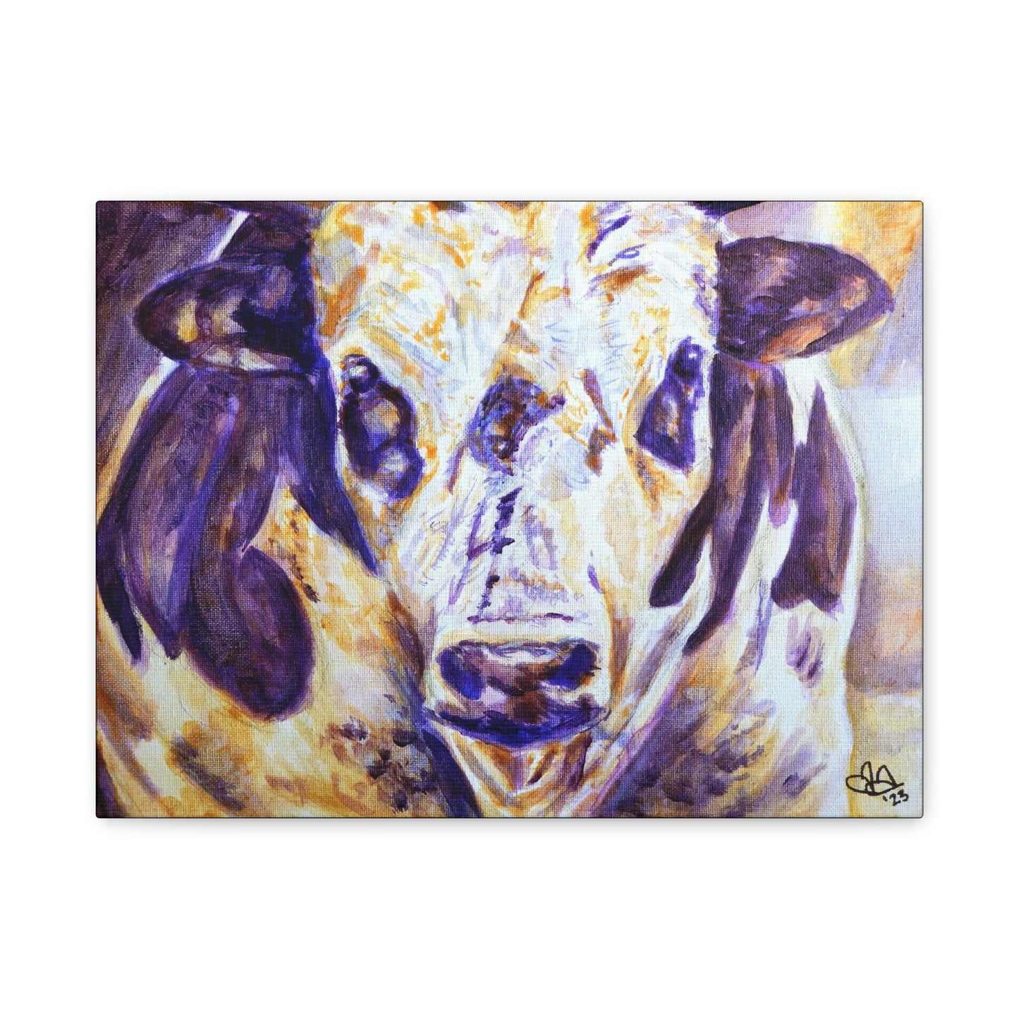 Gazing Cow Canvas