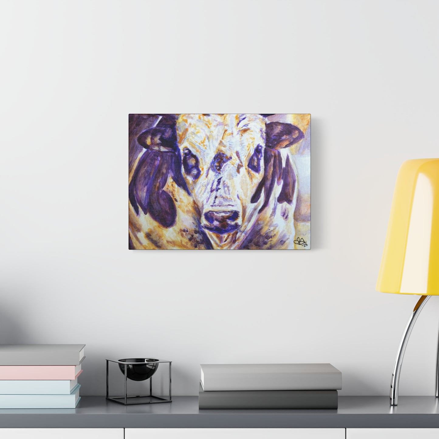 Gazing Cow Canvas
