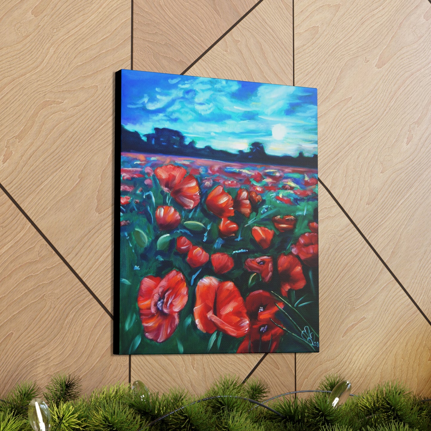 Field Of Poppies Canvas