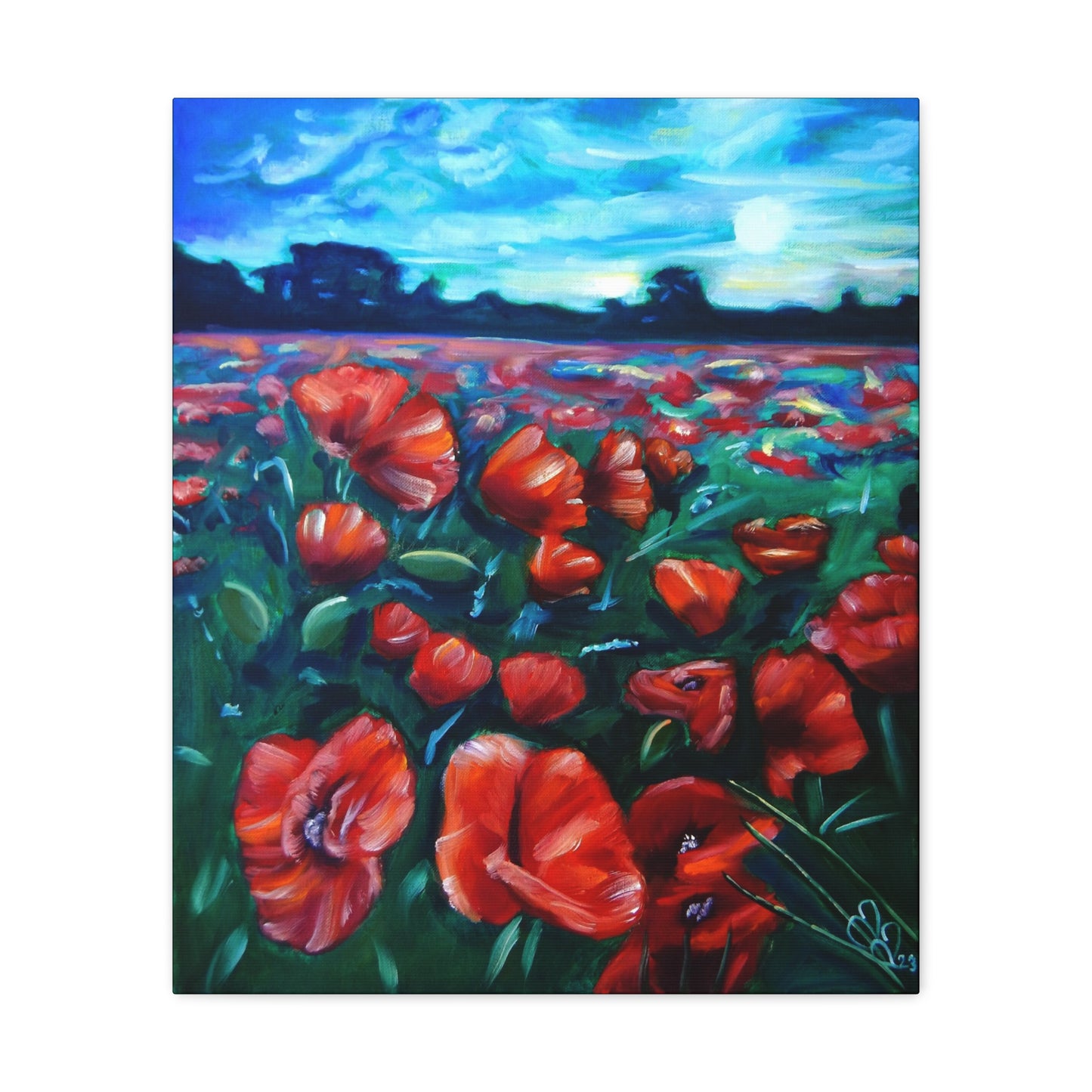 Field Of Poppies Canvas